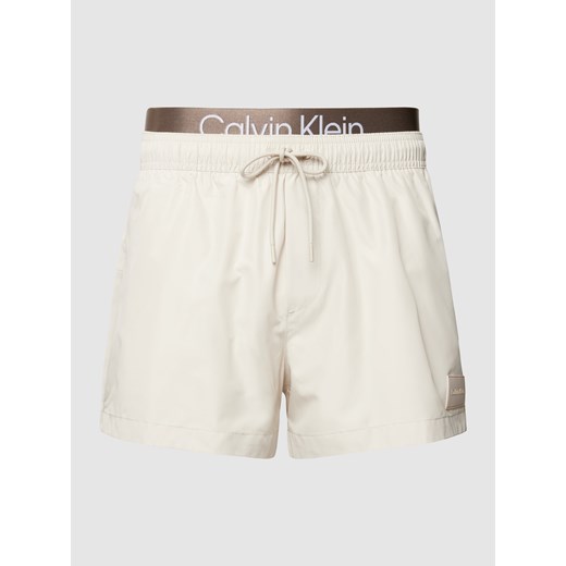 Spodenki kąpielowe z elastycznym pasem model ‘SHORT DOUBLE’ Calvin Klein Underwear XL Peek&Cloppenburg 