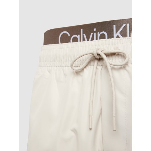 Spodenki kąpielowe z elastycznym pasem model ‘SHORT DOUBLE’ Calvin Klein Underwear L Peek&Cloppenburg 
