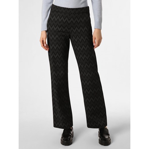 MAC Spodnie Kobiety Sztuczne włókno czarny wzorzysty ze sklepu vangraaf w kategorii Spodnie damskie - zdjęcie 165631119