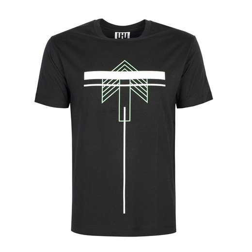 Les Hommes T-shirt | UIT206 700P | Front Printed Arrow T-Shirt | Mężczyzna | Czarny ze sklepu ubierzsie.com w kategorii T-shirty męskie - zdjęcie 165643015