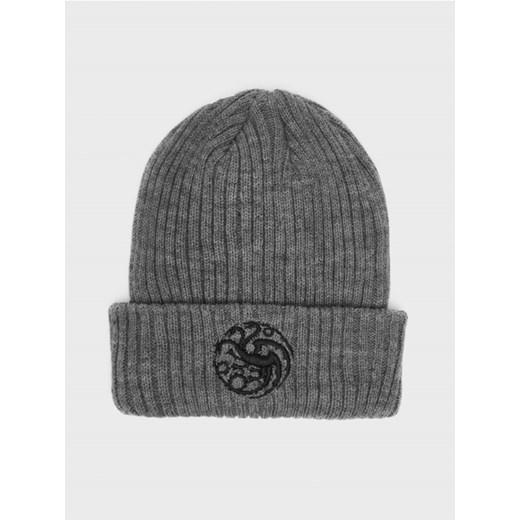 Ciemnoszara czapka beanie z haftem House of the Dragon House ONE SIZE House