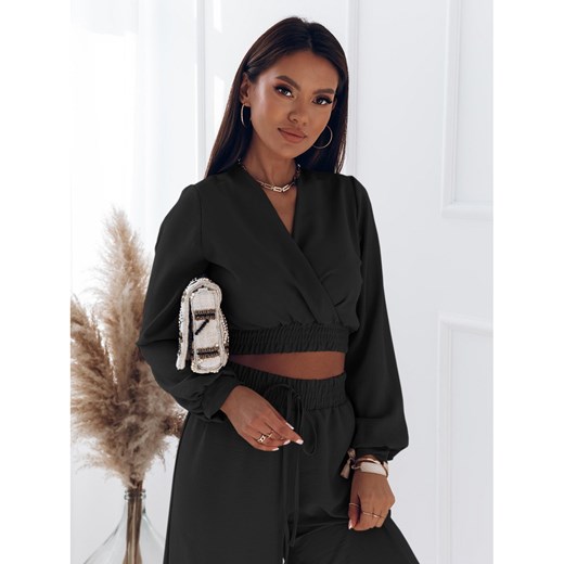 Komplet crop top ze spodniami - MONACO - czarny Magmac one size magmac.pl