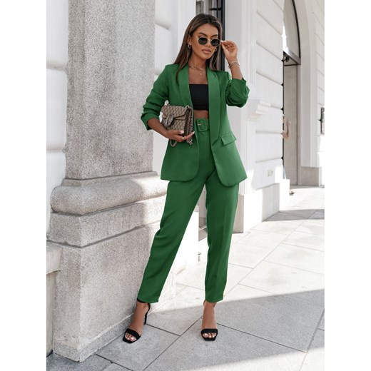 Modny garnitur marynarka i spodnie NAJAT - butelkowa zieleń Magmac one size magmac.pl