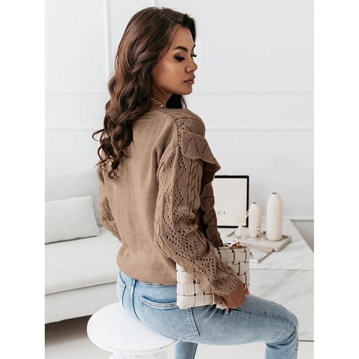Sweter kardigan z guzikami - DERBY - beżowy Magmac one size magmac.pl
