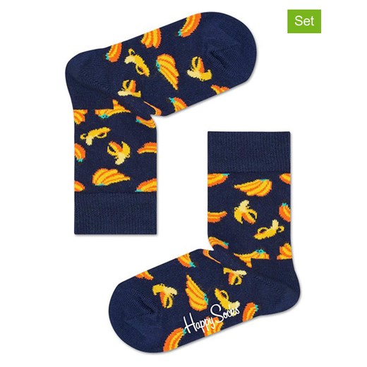 Happy Socks Skarpety &quot;Banana&quot; w kolorze granatowo-żółtym ze sklepu Limango Polska w kategorii Skarpetki dziecięce - zdjęcie 165666165