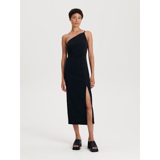 Reserved - Sukienka na jedno ramię - czarny ze sklepu Reserved w kategorii Sukienki - zdjęcie 165667149