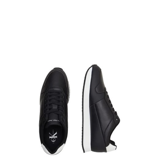 Buty sportowe męskie Calvin Klein czarne ze skóry 