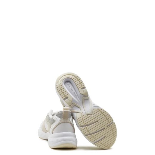 Buty sportowe damskie Calvin Klein sneakersy na platformie sznurowane z tkaniny 