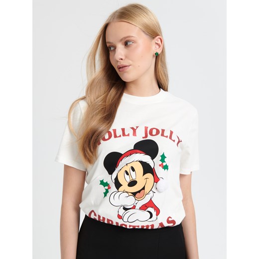 Sinsay - Koszulka Myszka Miki - kremowy Sinsay M Sinsay