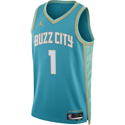 Koszulka męska Jordan Dri-FIT NBA Swingman Lamelo Ball Charlotte Hornets City Edition 2023/24 - Niebieski ze sklepu Nike poland w kategorii T-shirty męskie - zdjęcie 165677445