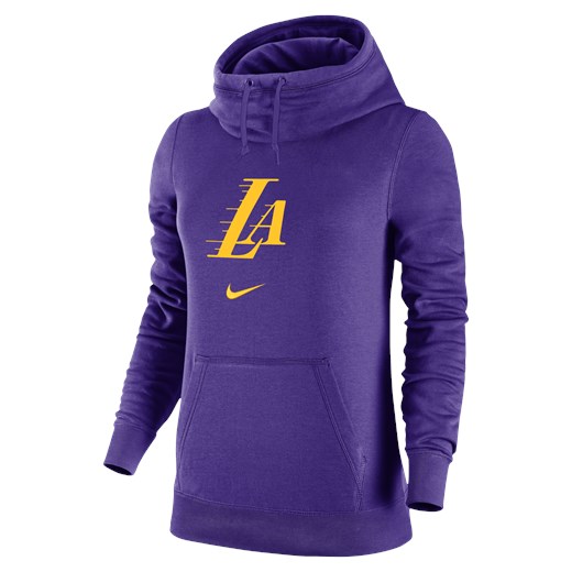 Damska bluza z kapturem typu komin Nike NBA Los Angeles Lakers Club Fleece City Nike L (EU 44-46) Nike poland