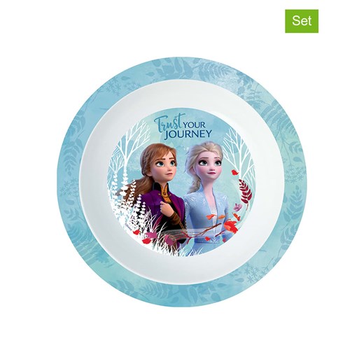 Disney Frozen 3-częściowy zestaw &quot;Kraina lodu&quot; w kolorze turkusowym ze wzorem ze sklepu Limango Polska w kategorii Naczynia dziecięce - zdjęcie 165677845