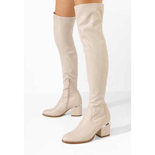 Zapatos kozaki damskie z zamkiem 