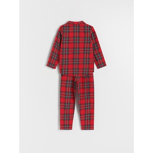 Reserved - Świąteczna flanelowa piżama w kratę - czerwony Reserved 134/140 (8-9 lat) Reserved