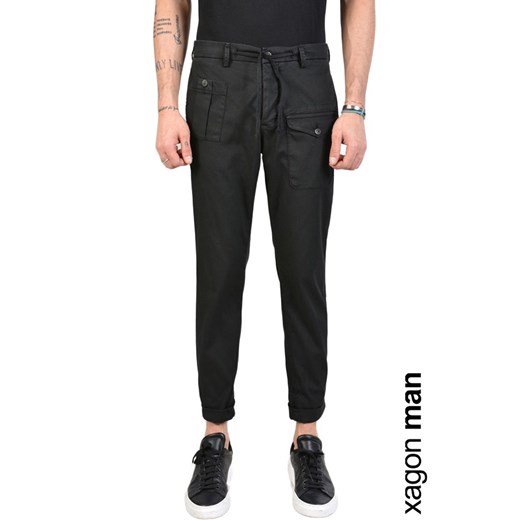 Xagon Man Spodnie "Sidex" | P21031FSIDEX | Mężczyzna | Czarny ze sklepu ubierzsie.com w kategorii Spodnie męskie - zdjęcie 165700726