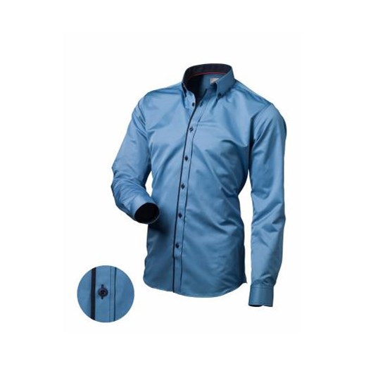 Koszula Męska Victorio V101 koszulevictorio-pl niebieski koszule
