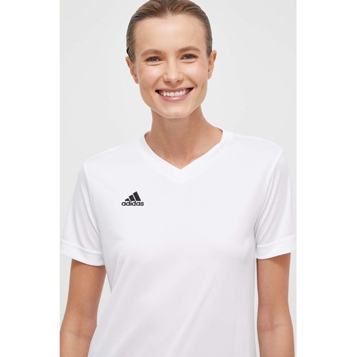Bluzka damska Adidas Performance biała z okrągłym dekoltem 