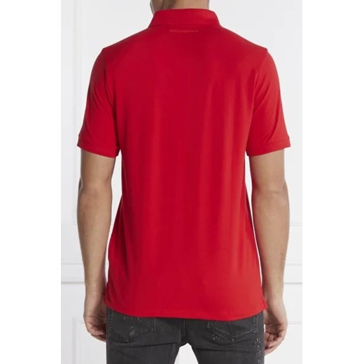 T-shirt męski Karl Lagerfeld z krótkimi rękawami czerwony casualowy bawełniany 