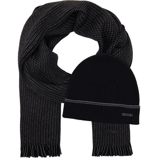 BOSS BLACK Szal + czapka Mind | z dodatkiem wełny ze sklepu Gomez Fashion Store w kategorii Czapki zimowe męskie - zdjęcie 165714777