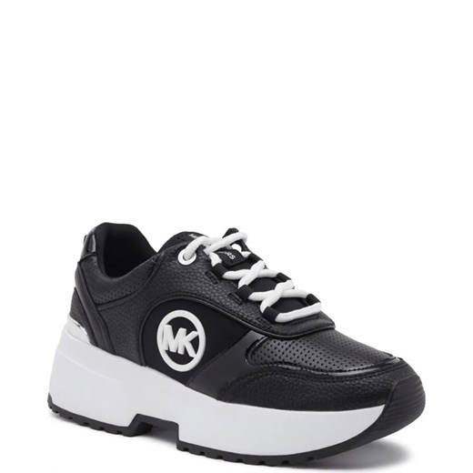 Buty sportowe damskie Michael Kors sneakersy czarne na platformie wiązane 