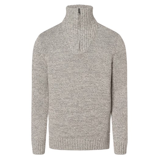 Ragman Sweter męski Mężczyźni Bawełna jasny szary marmurkowy ze sklepu vangraaf w kategorii Swetry męskie - zdjęcie 165716798