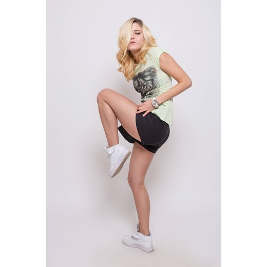 Bluzka z lwem w okularach factoryprice rozowy t-shirty