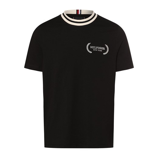 Tommy Hilfiger T-shirt męski Mężczyźni Bawełna czarny jednolity Tommy Hilfiger S vangraaf