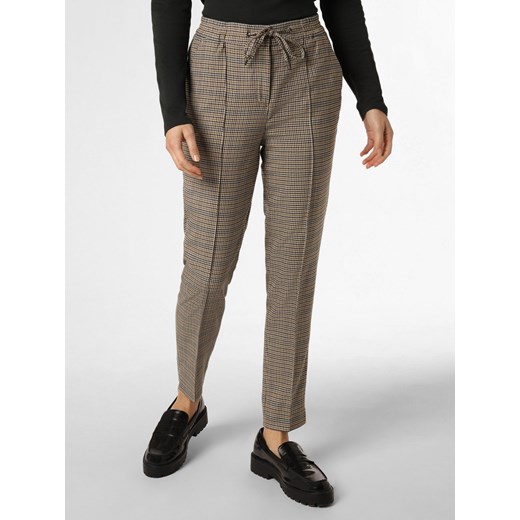 More & More Spodnie Kobiety Sztuczne włókno beżowy wzorzysty ze sklepu vangraaf w kategorii Spodnie damskie - zdjęcie 165717539