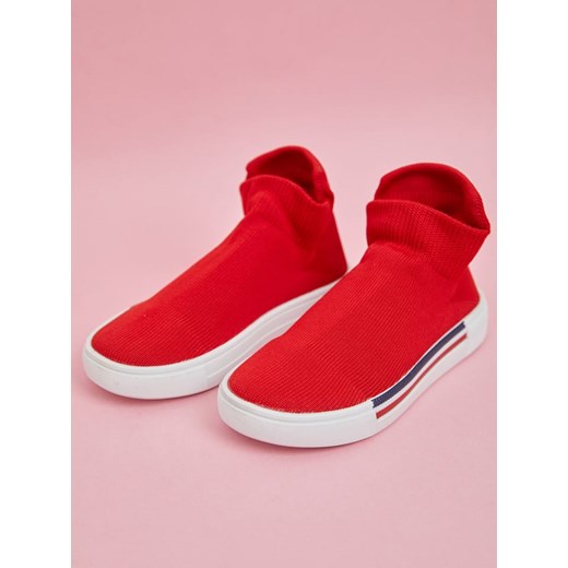 Denokids Sneakersy &quot;Gülümse&quot; w kolorze czerwonym Denokids 27 Limango Polska wyprzedaż
