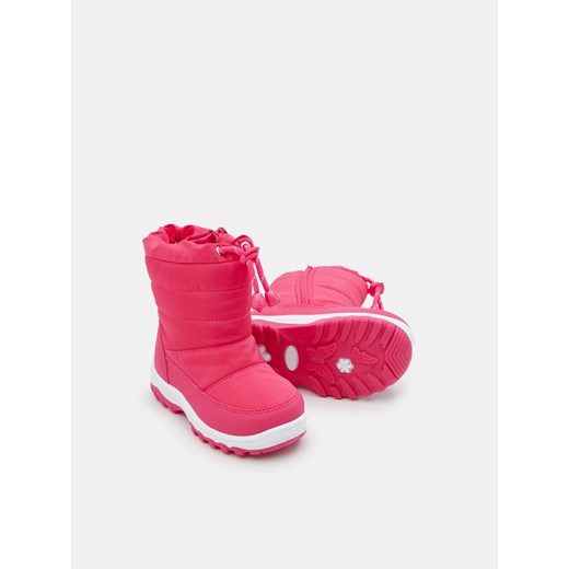 Buty zimowe dziecięce Sinsay różowe śniegowce 
