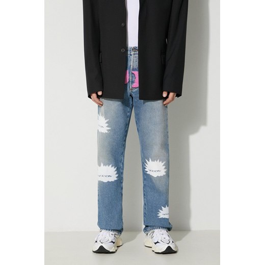 Heron Preston jeansy Hp Pattern Reg Denim 5 Pckts męskie HMYA011F23DEN0014501 ze sklepu PRM w kategorii Jeansy męskie - zdjęcie 165739656