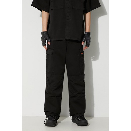 Heron Preston spodnie bawełniane Vintage Wash Cargo Pants kolor czarny proste HMCF012F23FAB0031000 ze sklepu PRM w kategorii Spodnie męskie - zdjęcie 165739658