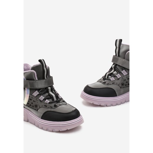 Buty zimowe dziecięce Born2be na rzepy 