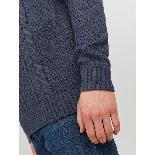 Niebieski sweter męski Jack & Jones bawełniany 