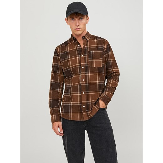 Jack &amp; Jones Koszula - Comfort fit - w kolorze brązowym ze sklepu Limango Polska w kategorii Koszule męskie - zdjęcie 165742739
