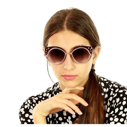 Finezyjne okulary przeciwsłoneczne MAZZINI ITALIAN CHIC brąz ze sklepu Verostilo w kategorii Okulary przeciwsłoneczne damskie - zdjęcie 165743367