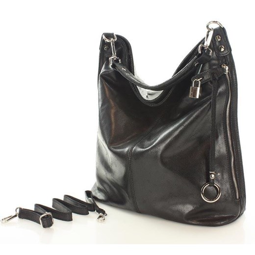 Torebka skórzana ponadczasowy design worek na ramię XL hobo leather bag - MARCO Genuine Leather uniwersalny wyprzedaż Verostilo