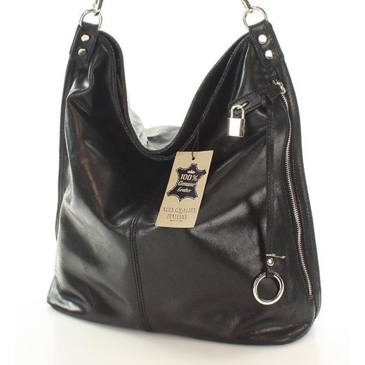 Torebka skórzana ponadczasowy design worek na ramię XL hobo leather bag - MARCO Genuine Leather uniwersalny Verostilo promocyjna cena