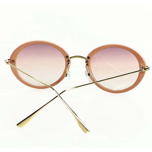 Okrągłe okulary przeciwsłoneczne MAZZINI LENONKI NEW różowe Looks Style Eyewaer uniwersalny okazja Verostilo