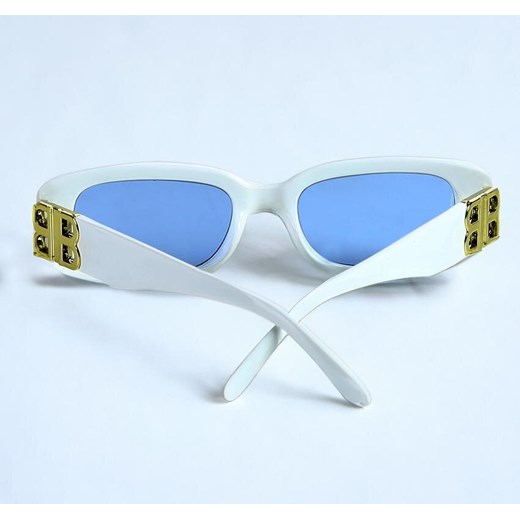 Prostokątne okulary przeciwsłoneczne damskie VOUGE STYLE białe ze sklepu Verostilo w kategorii Okulary przeciwsłoneczne damskie - zdjęcie 165745996