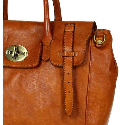 Kultowa torba damska kuferek do ręki ze skóry vintage capsule leather bag - uniwersalny okazja Verostilo