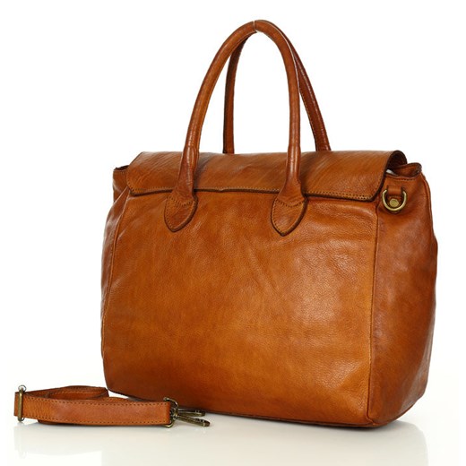 Kultowa torba damska kuferek do ręki ze skóry vintage capsule leather bag - uniwersalny okazyjna cena Verostilo