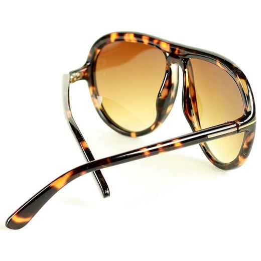 Luksusowe okulary przeciwsłoneczne MAZZINI ROUND FASHION brąz ze sklepu Verostilo w kategorii Okulary przeciwsłoneczne damskie - zdjęcie 165748335