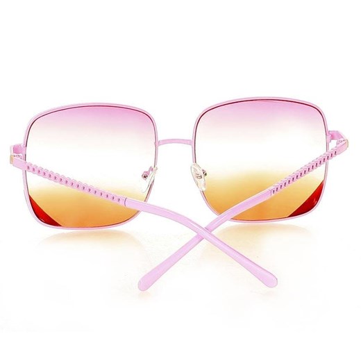 Kwadratowe okulary przeciwsłoneczne MAZZINI VINTAGE STYLE róż ze sklepu Verostilo w kategorii Okulary przeciwsłoneczne damskie - zdjęcie 165748496