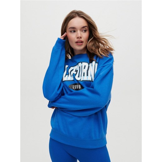 Bluza z nadrukiem w stylu college California kobaltowa House L promocyjna cena House