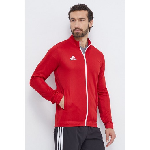 adidas Performance bluza treningowa Entrada 22 kolor czerwony z aplikacją  H57537 ze sklepu ANSWEAR.com w kategorii Bluzy męskie - zdjęcie 165750937