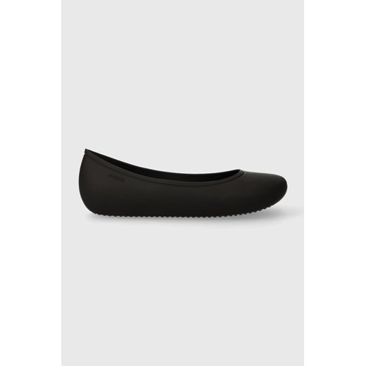Crocs baleriny Brooklyn Flat kolor czarny 203998 ze sklepu PRM w kategorii Balerinki - zdjęcie 165753855