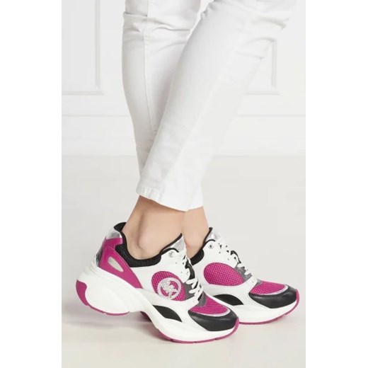 Buty sportowe damskie Michael Kors sneakersy wiązane na platformie z tkaniny 