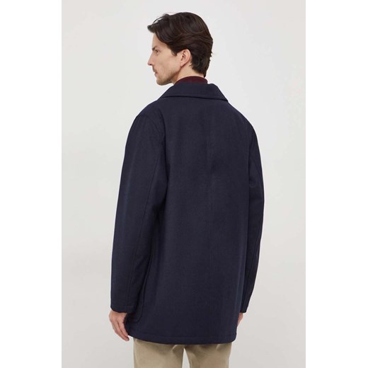 Polo Ralph Lauren płaszcz wełniany kolor granatowy przejściowy Polo Ralph Lauren XL ANSWEAR.com