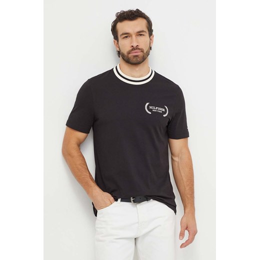 Tommy Hilfiger t-shirt bawełniany męski kolor czarny MW0MW33681 ze sklepu ANSWEAR.com w kategorii T-shirty męskie - zdjęcie 165756607